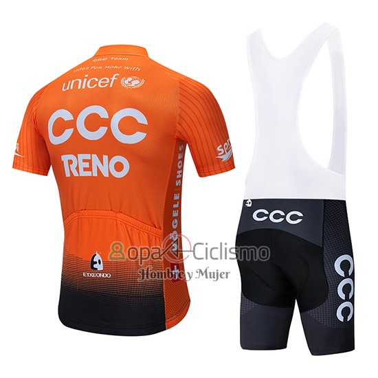 Ccc Ropa Ciclismo Culotte Corto 2019 Mangas Cortas Naranja